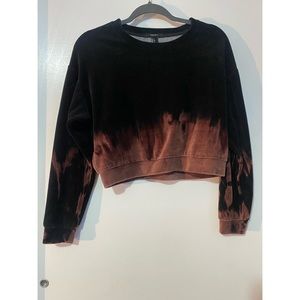 Cropped Velvet Sweater